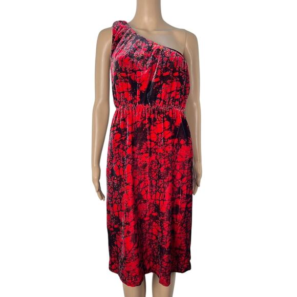 Rachel Comey One Shoulder Velvet Silk Blend Cocktail Holiday Dress - Picture 2 of 15
